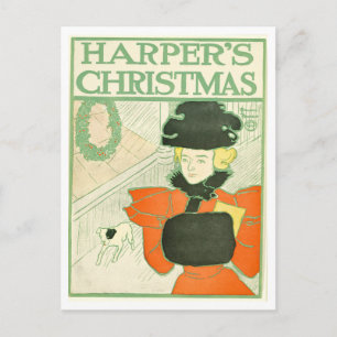Harper's Magazine Cover Christmas Postcard