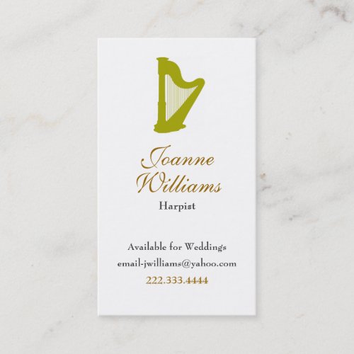 Harpist Business Card