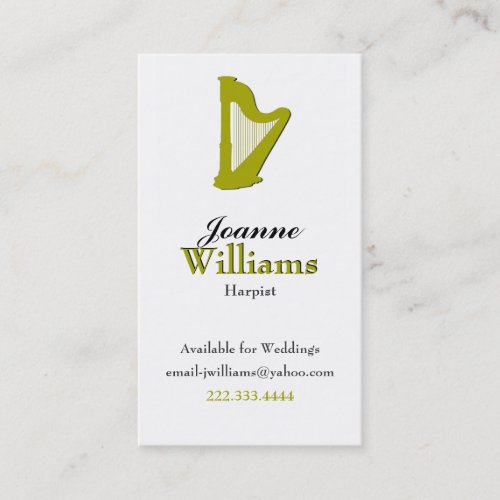 Harpist Business Card