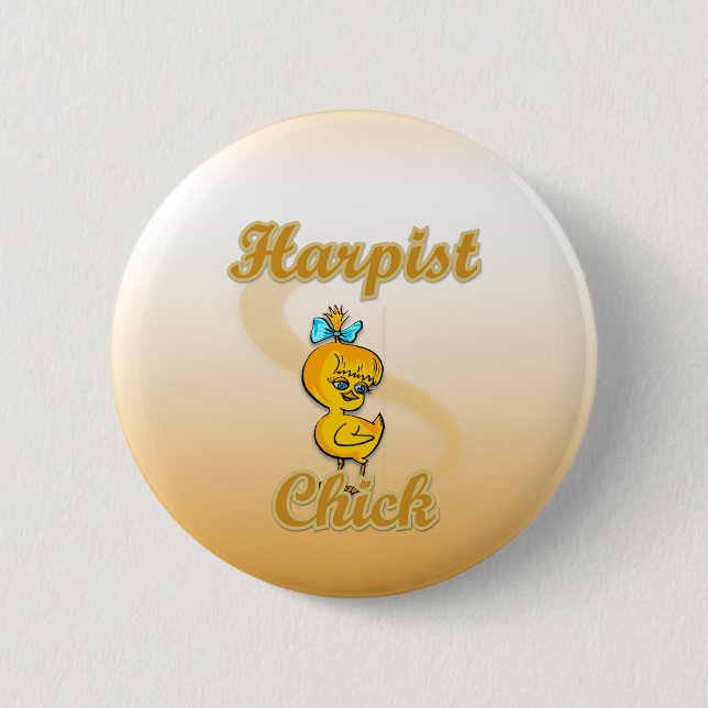 Harpist Chick Button (Front)