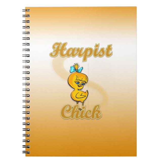 Harpist Chick Notebook (Front)