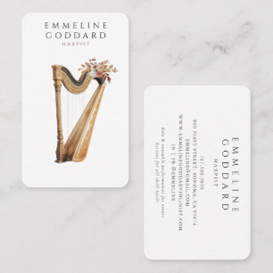 Harpist Harp Musician Teacher Business Card