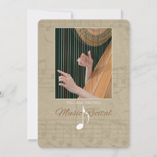Harpist Music Recital Invitation