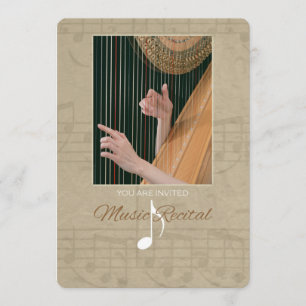 Harpist Music Recital Invitation