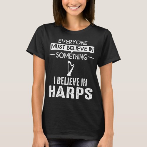 Harpist Musician Music Gift for Harp Player T_Shirt