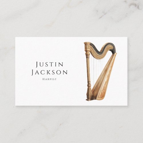 Harpist Performer Music Teacher Business Card