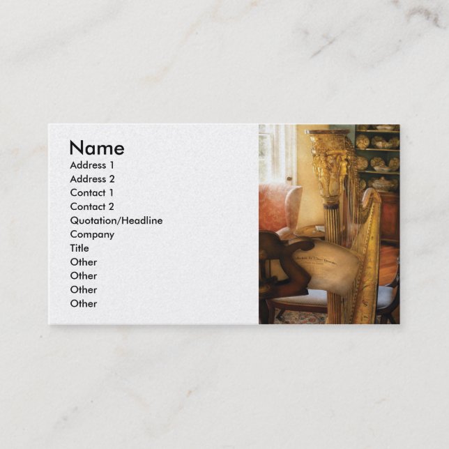 Harpist - The Harp Business Card (Front)