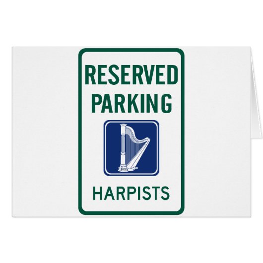 Harpists Parking Cards (Front Horizontal)