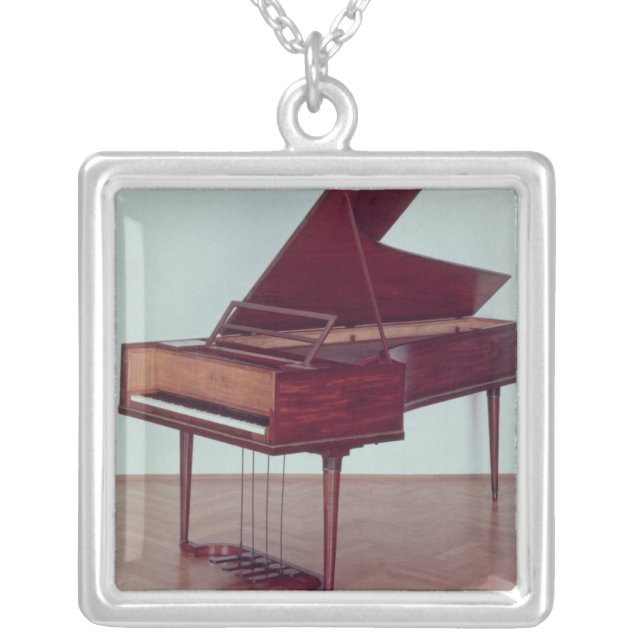 Harpsichord belonging to Ludwig van Beethoven Silver Plated Necklace (Front)