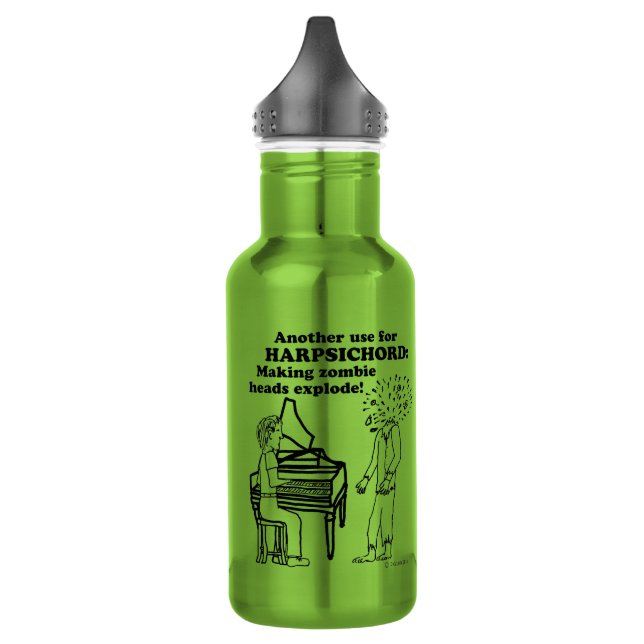 Harpsichord Zombie Explode Stainless Steel Water Bottle (Left)