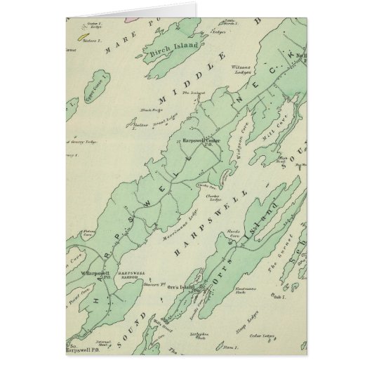 Harpswell, adjacent islands cards (Front)