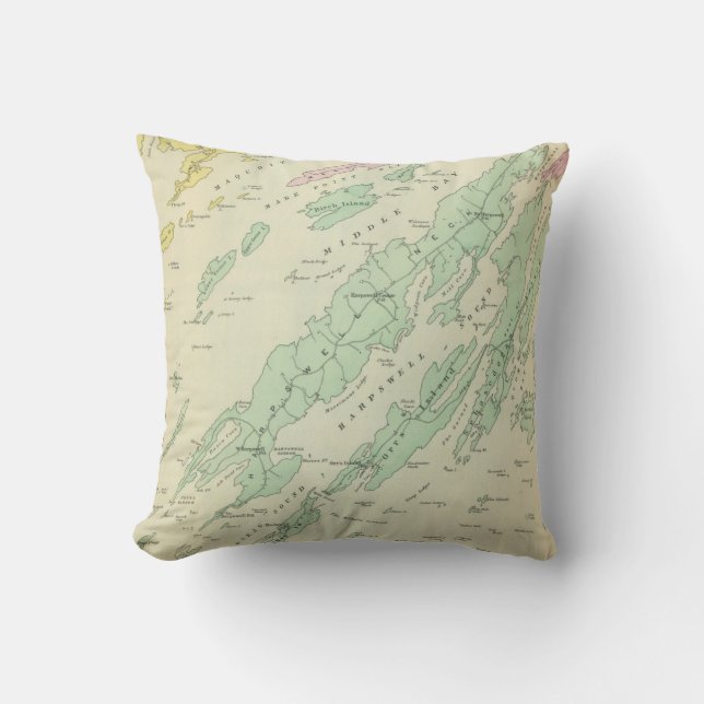 Harpswell, adjacent islands throw pillow (Front)