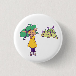 Harpy and Pumpkin Button