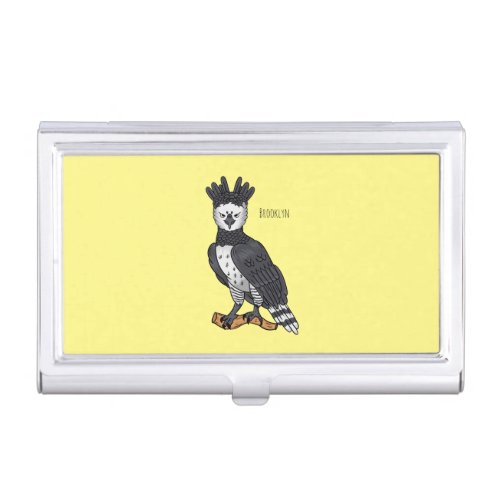 Harpy eagle cartoon illustration  business card case