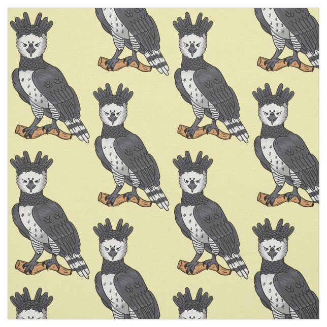 Harpy eagle cartoon illustration  fabric (Swatch)