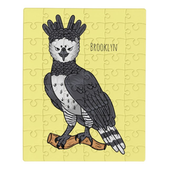 Harpy eagle cartoon illustration jigsaw puzzle (Puzzle Vertical)