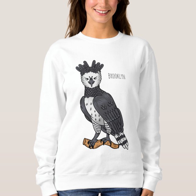 Harpy eagle cartoon illustration  sweatshirt (Front)