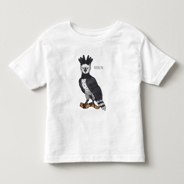 Harpy eagle cartoon illustration  toddler t-shirt (Front)