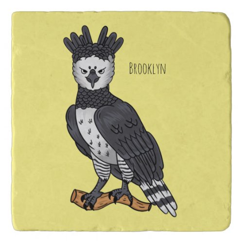 Harpy eagle cartoon illustration trivet