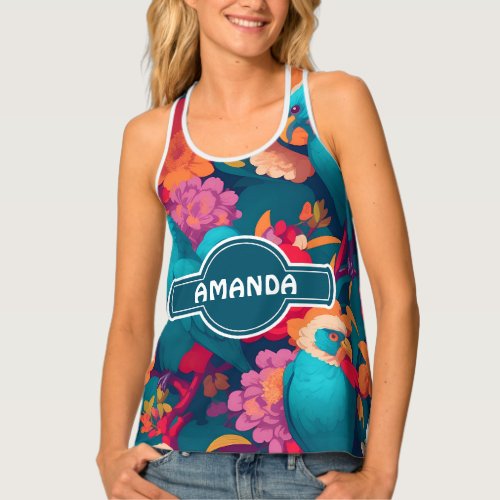 Harpy Floral Colorful Personalized Pattern Tank Top