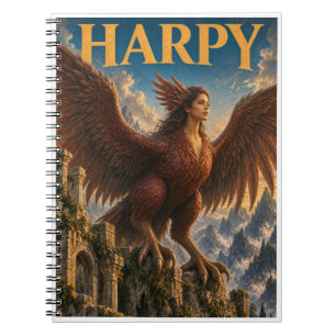 Harpy, Gothic Fantasy Monster Notebook