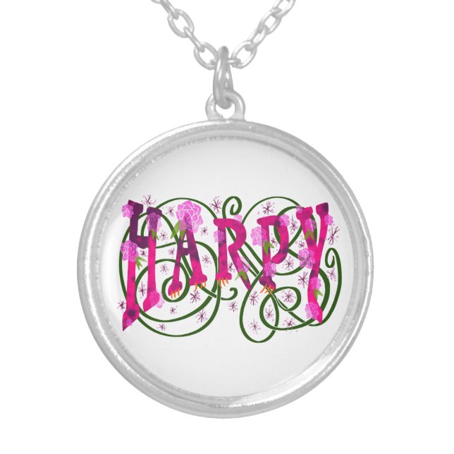 Harpy Talisman Silver Plated Necklace (Front)
