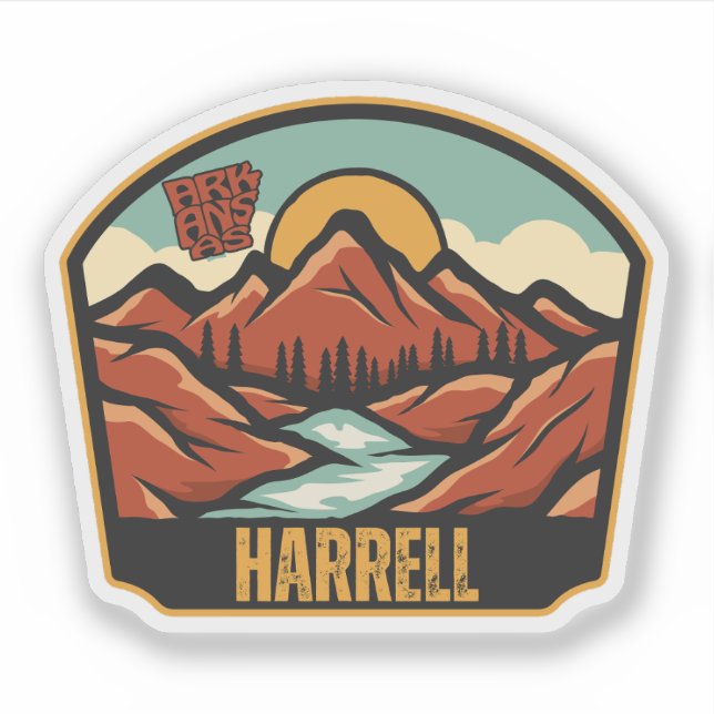 Harrell, Arkansas  Sticker (Front)