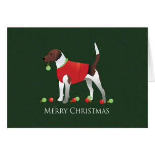 Harrier Beagle Dog Breed Merry Christmas Card