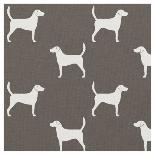 Harrier Dog Breed Silhouettes Patterned Fabric