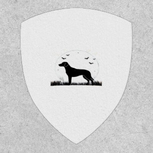 Harrier Dog � Halloween Moon Silhouette Classic T- Patch