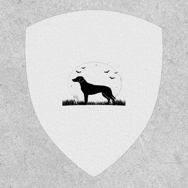Harrier Dog � Halloween Moon Silhouette Classic T- Patch (Front)