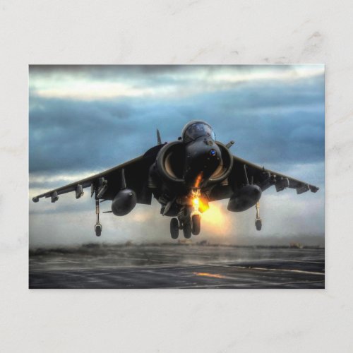 Harrier Fighter Jet Postcard