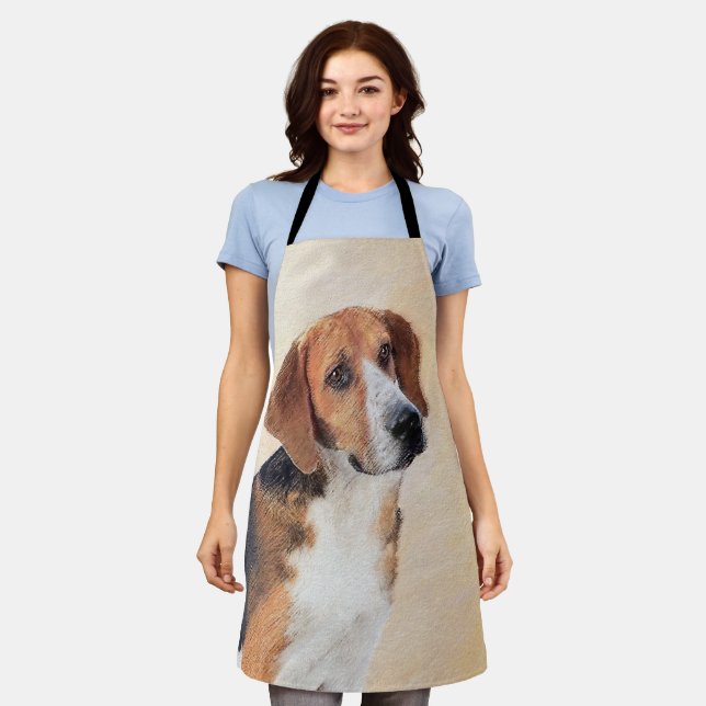 Harrier Painting - Cute Original Dog Art Apron (Worn)