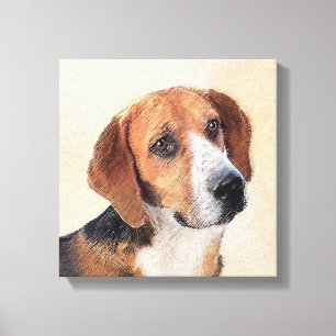 Harrier Painting - Cute Original Dog Art Canvas Print