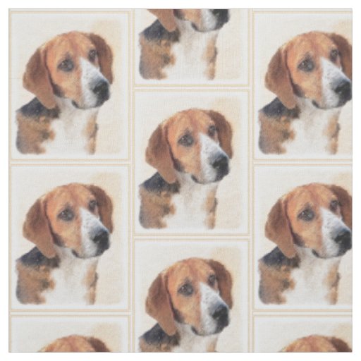 Harrier Painting - Cute Original Dog Art Fabric