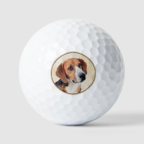 Harrier Painting _ Cute Original Dog Art Golf Balls