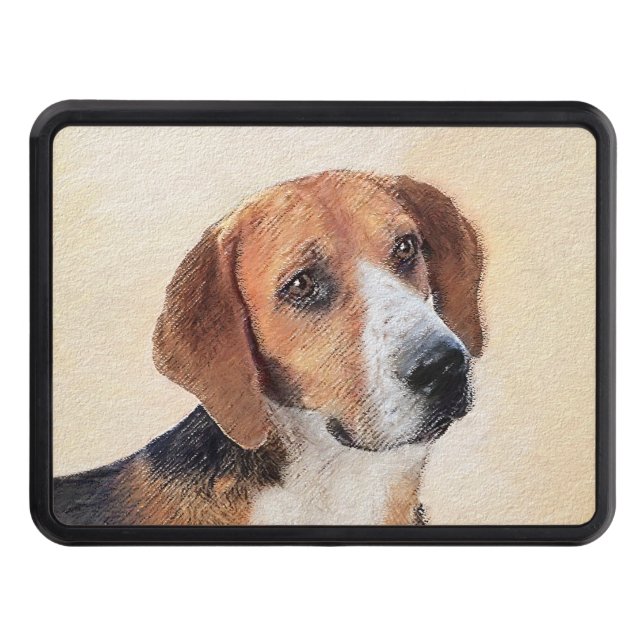 Harrier Painting - Cute Original Dog Art Hitch Cover (Front)