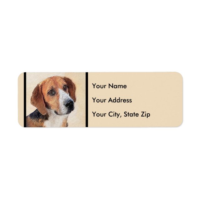 Harrier Painting - Cute Original Dog Art Label (Front)