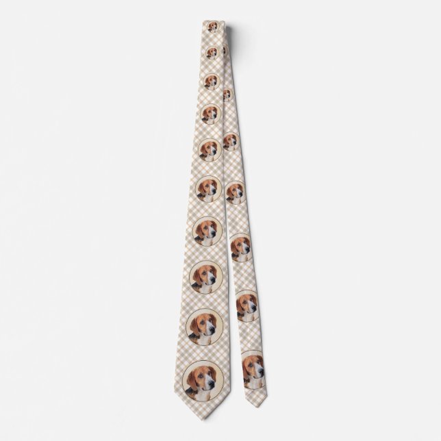 Harrier Painting - Cute Original Dog Art Neck Tie (Front)