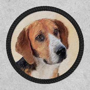 Harrier Painting - Cute Original Dog Art Patch