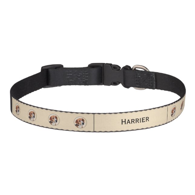 Harrier Painting - Cute Original Dog Art Pet Colla Collar (Front)