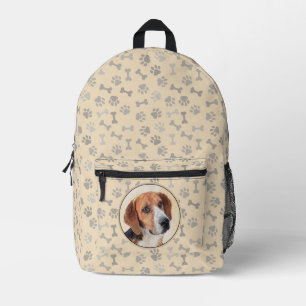 Harrier Painting - Cute Original Dog Art Printed Backpack