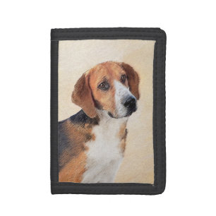 Harrier Painting - Cute Original Dog Art Tri-fold Wallet