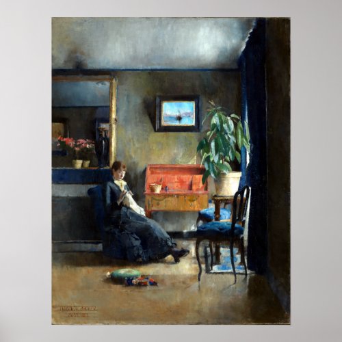 Harriet Backer Blue Interior Poster