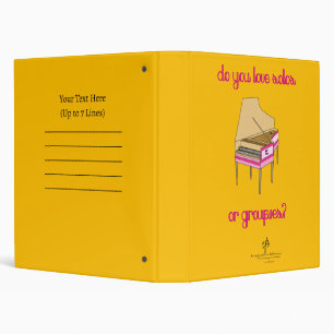 Harriet Harpsichord Mango 3 Ring Binder