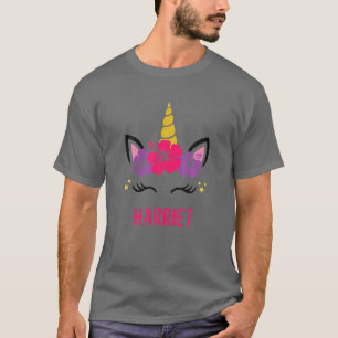 HARRIET Personalised Unicorn Face T-Shirt