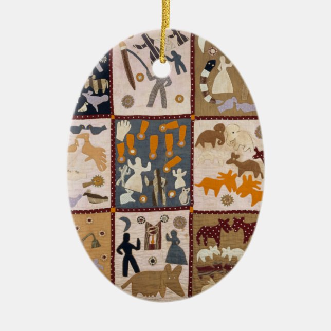 Harriet Powers - Pictoral Quilt 1898 Ceramic Ornament (Front)