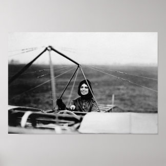 Harriet Quimby in her Bleriot Monoplane Poster