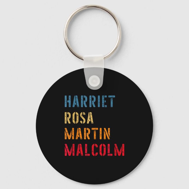 Harriet Rosa Martin Malcolm _ Black History Leader Keychain (Front)