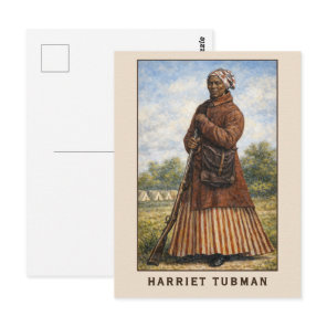 Harriet Tubman Art In Color Postcard